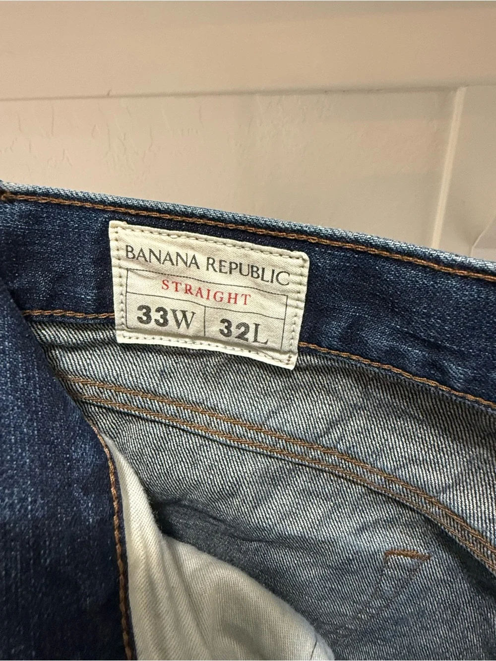 Banana Republic Slim Jeans in Dark Blue with Fading